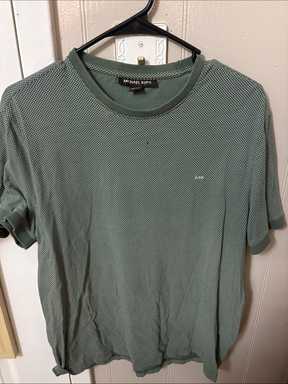 Michael Kors Men’s Sage Green Short-Sleeve Crewneck Tee